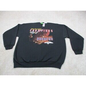 VINTAGE Denver Broncos Sweatshirt Men Extra Large XL Super Bowl 1998 Logo 7 NFL